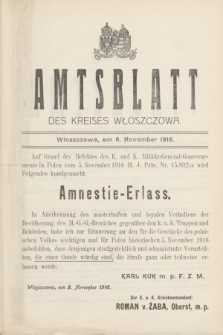 Amtsblatt des Kreises Włoszczowa.1916 (8 November)