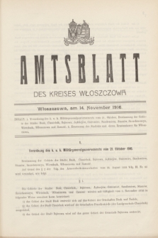 Amtsblatt des Kreises Włoszczowa.1916 (14 November)