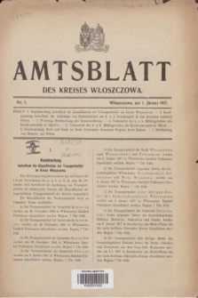Amtsblatt des Kreises Włoszczowa.1917, Nr. 1 (1 Jänner)