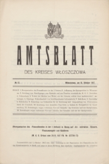 Amtsblatt des Kreises Włoszczowa.1917, Nr. 13 (15 Oktober)