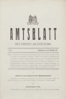 Amtsblatt des Kreises Włoszczowa.1917, Nr. 15 (20 Dezember)