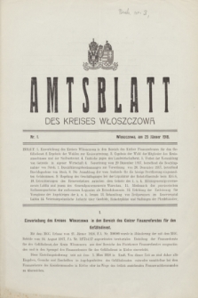 Amtsblatt des Kreises Włoszczowa.1918, Nr. 1 (25 Jänner)
