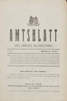 Amtsblatt des Kreises Włoszczowa.1918, Nr. 5 (1 Juni)