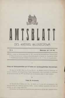 Amtsblatt des Kreises Włoszczowa.1918, Nr. 6 (1 Juli)