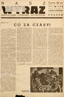 Nasz Wyraz : miesięcznik literacko-artystyczny młodych. 1938, nr 7-8