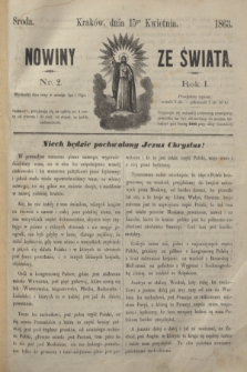 Nowiny ze Świata.R.1, nr 2 (15 kwietnia 1863)