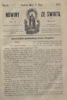 Nowiny ze Świata.R.1, nr 3 (1 maja 1863)