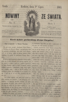 Nowiny ze Świata.R.1, nr 7 (1 lipca 1863)
