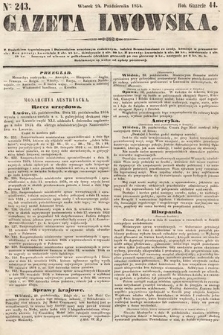 Gazeta Lwowska. 1854, nr 243