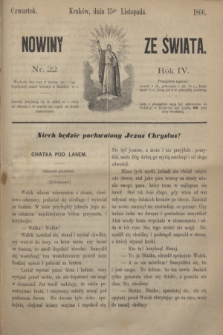 Nowiny ze Świata.R.4, nr 22 (15 listopada 1866)