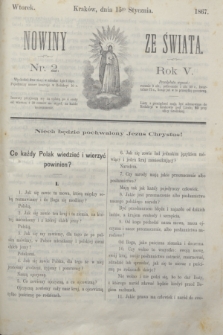 Nowiny ze Świata.R.5, nr 2 (15 stycznia 1867)