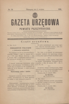 Gazeta Urzędowa Powiatu Pszczyńskiego.1936, nr 36 (5 września)