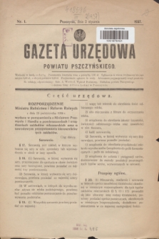 Gazeta Urzędowa Powiatu Pszczyńskiego.1937, nr 1 (2 stycznia)