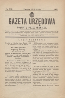 Gazeta Urzędowa Powiatu Pszczyńskiego.1937, nr 49/50 (11 grudnia)