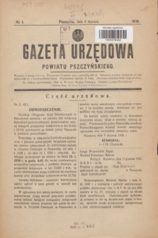 Gazeta Urzędowa Powiatu Pszczyńskiego.1938, nr 1 (8 stycznia)