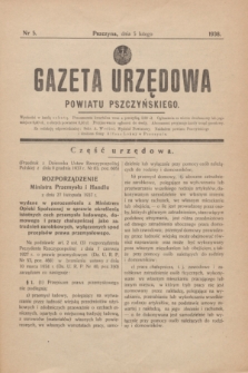 Gazeta Urzędowa Powiatu Pszczyńskiego.1938, nr 5 (5 lutego)