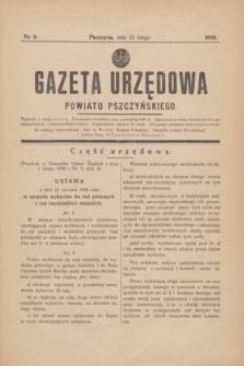 Gazeta Urzędowa Powiatu Pszczyńskiego.1938, nr 6 (12 lutego)