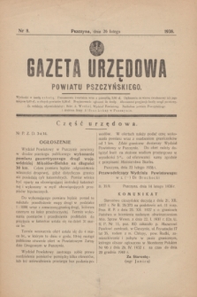 Gazeta Urzędowa Powiatu Pszczyńskiego.1938, nr 8 (26 lutego)