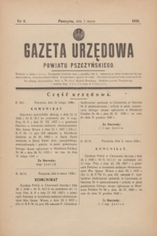 Gazeta Urzędowa Powiatu Pszczyńskiego.1938, nr 9 (5 marca)