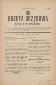 Gazeta Urzędowa Powiatu Pszczyńskiego.1938, nr 27 (9 lipca)