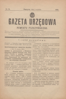 Gazeta Urzędowa Powiatu Pszczyńskiego.1938, nr 35 (3 września)