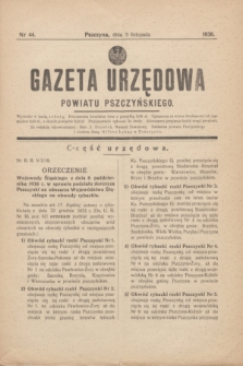 Gazeta Urzędowa Powiatu Pszczyńskiego.1938, nr 44 (5 listopada)