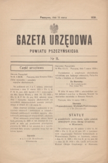 Gazeta Urzędowa Powiatu Pszczyńskiego.1939, nr 11 (18 marca)