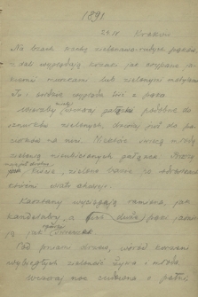 Notes z zapiskami od 24 kwietnia do 8 września 1891 r.