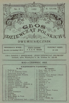 Głos Dziewcząt Polskich. R. 28. 1932, nr 3 |PDF|