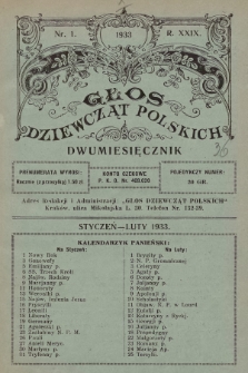 Głos Dziewcząt Polskich. R. 29. 1933, nr 1 |PDF|