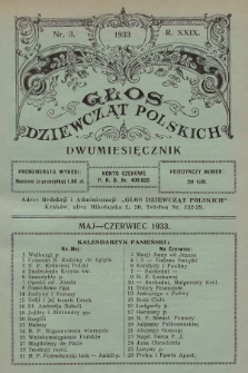 Głos Dziewcząt Polskich. R. 29. 1933, nr 3 |PDF|