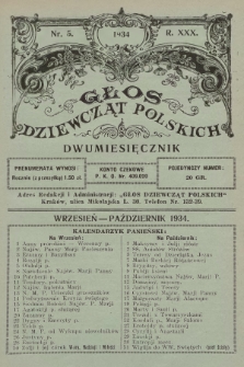 Głos Dziewcząt Polskich. R. 30. 1934, nr 5 |PDF|