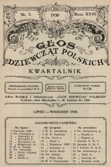 Głos Dziewcząt Polskich. R. 26. 1930, nr 3 |PDF|