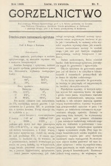 Gorzelnictwo. 1909, nr 7 |PDF|
