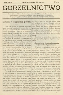 Gorzelnictwo. 1910, nr 4 |PDF|