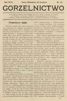 Gorzelnictwo. 1910, nr 14 |PDF|