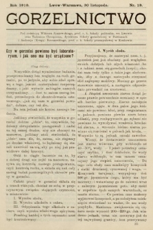 Gorzelnictwo. 1910, nr 19 |PDF|