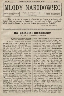 Młody Narodowiec. 1929, nr 11 |PDF|