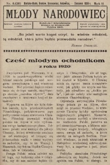 Młody Narodowiec. 1930, nr 8 |PDF|