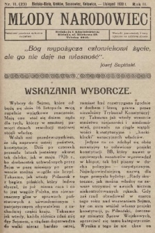 Młody Narodowiec. 1930, nr 11 |PDF|