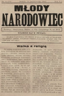 Młody Narodowiec. 1937, nr 9 |PDF|