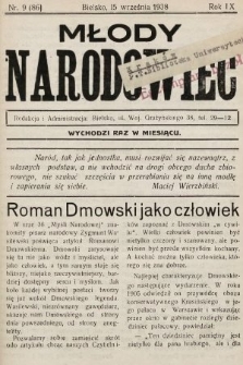 Młody Narodowiec. 1938, nr 9 |PDF|