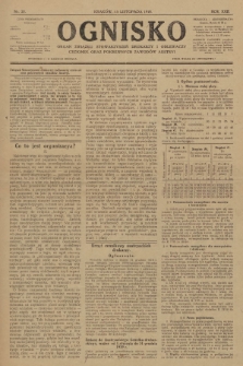 Ognisko : czasopismo dla spraw drukarskich i pokrewnych zawodów. R. 22. 1918, nr 20 |PDF|