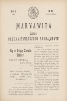 Maryawita : czciciel Przenajświętszego Sakramentu. R.1, № 18 (2 maja 1907)