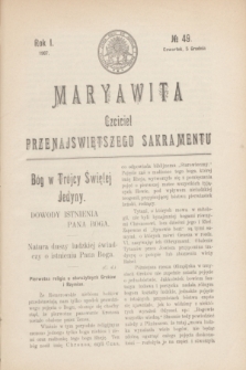 Maryawita : czciciel Przenajświętszego Sakramentu. R.1, № 49 (5 grudnia 1907)