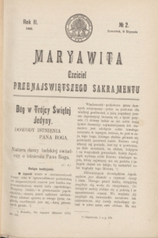 Maryawita : czciciel Przenajświętszego Sakramentu. R.2, № 2 (9 stycznia 1908)