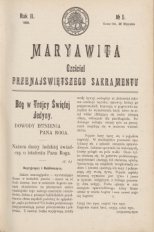 Maryawita : czciciel Przenajświętszego Sakramentu. R.2, № 5 (30 stycznia 1908)