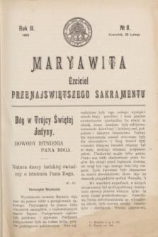 Maryawita : czciciel Przenajświętszego Sakramentu. R.2, № 8 (20 lutego 1908)