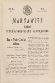 Maryawita : czciciel Przenajświętszego Sakramentu. R.2, № 11 (12 marca 1908)