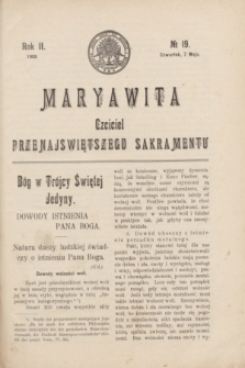 Maryawita : czciciel Przenajświętszego Sakramentu. R.2, № 19 (7 maja 1908)
